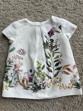 Zara Garden Floral Cotton Textured Dress